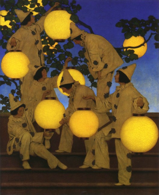 'The Lantern Bearers' Maxfield Parrish 1910 {{PD}}