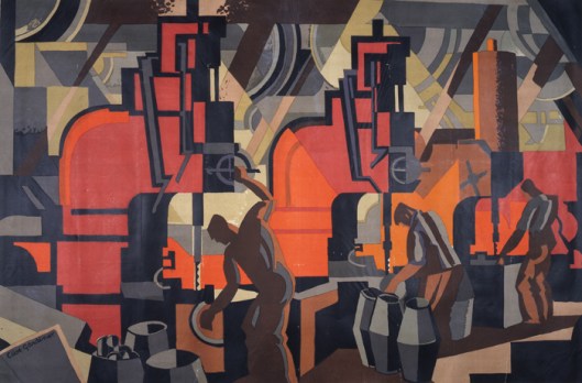 "Motor Manufacturing" by Clive Gardiner for the Empire Marketing Board c.1930 Courtesy of the National Archives UK {{No Restrictions}}