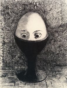 Odilon Redon - L'oeuf 1884 {{PD}}