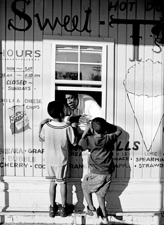 "Kids order sno-balls, the New Orleans, Louisiana, version of what others call sno-cone flavored ices" Photo by Carol M. Highsmith via the Library of Congress--no known restrictions