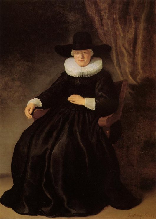 'Portrait of Maria Bockenolle' Rembrandt 1633 {{PD}}