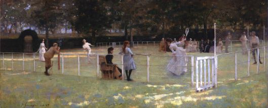 'The tennis party' J Lavery 1885 {{PD}}