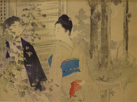 'Whispering Sound' by Mizuno Toshikata, 1900 {{PD}}