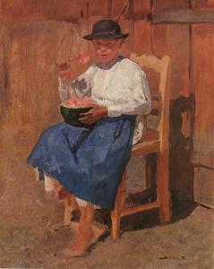 'Young Peasant (Melon-eater)' Sándor Bihari {{PD}}
