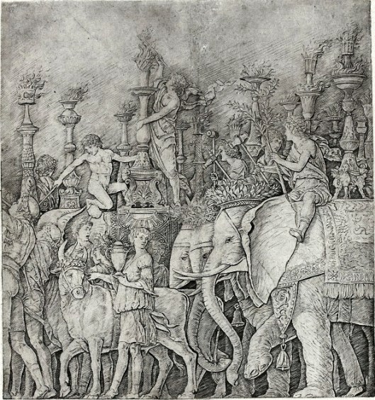 'Procession of Elephants' Giulio Campagnola {{PD}}
