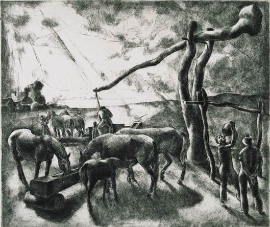 Károly Patkó 'Well Sweep' 1928 {{PD}}