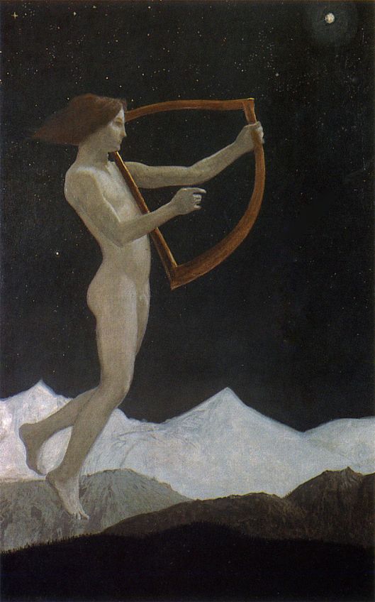 "Moon Night" (1906) Sascha Schneider {{PD}}
