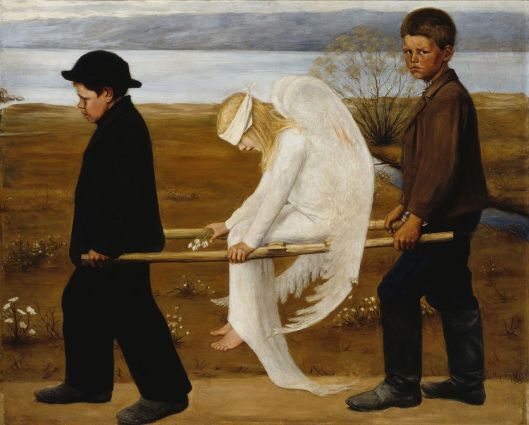Hugo Simberg  'The Wounded Angel' - Haavoittunut enkeli 1902 {{PD}}