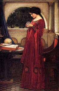 The Crystal Ball (1902) by John William Waterhouse {{PD}}