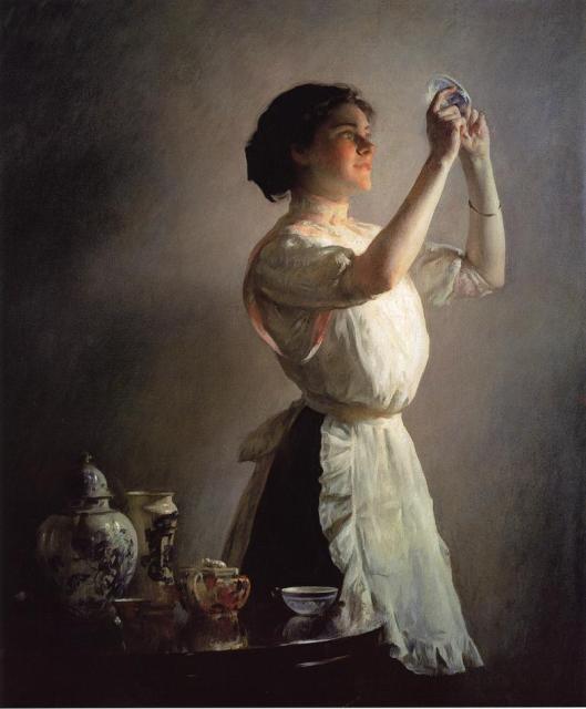 Joseph DeCamp  'The Blue Cup' 1908 {{PD}}