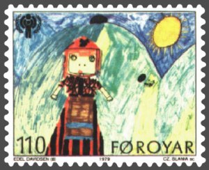 You've got your girl, you've got your Sun, you've got your space helmet--where's the friend? "Girl in Faroese Costume" by Edel Davidsen, 8 years 2004 {{PD}}